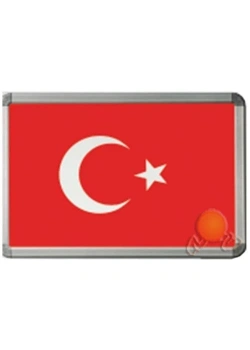 İnter 20X30 Alüminyum Çerçeve Duvara Monte Türk Bayrağı Kod:Int-900