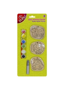 Bu-Bu Ahşap Anahtarlık Boyama Araçlar Set  Kod:Bubu-Ab0029