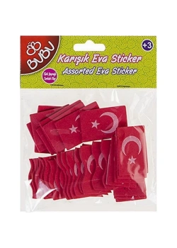 Bu-Bu  Bayrak Karışık Eva Stıcker Kod:Bubu-St0015