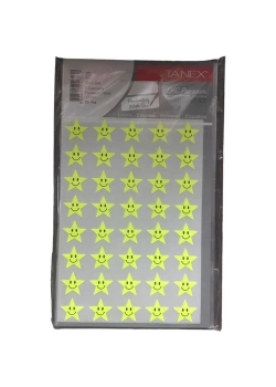 Tanex Tnx-304 Sarı 17 Mm Yıldız Gülenyüz  Etiketi