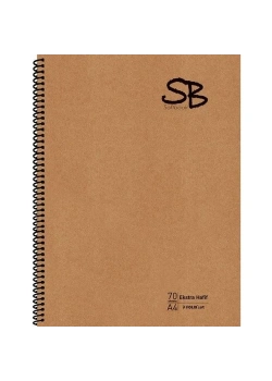 Doru Folıx Book Softbook A4 70 Yp Kraft Kapak Kareli Defter