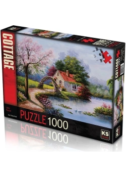 Ks Games Puzzle 1000 Parça Göl Kenarında Bir Ev