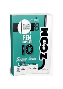 Günay 8.Sınıf 1.Dönem Fen Bilimleri 10 Deneme