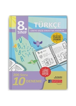 Pandül 8.Sınıf Türkçe 10 Deneme 1.Dönem Konulari