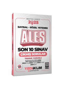 2025 Ales Sayısal Sözel Son 10 Sınav Çıkmış Sorular  Yediiklim