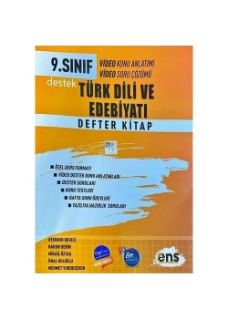 *Kampanya* Ens 9.Sınıf Destek Türk Dili Edebiyatı Defter Kitap