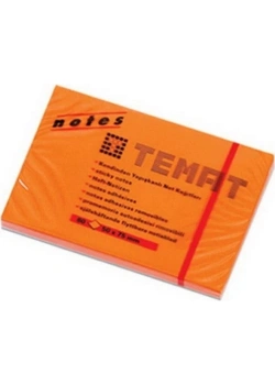 Temat 50X75 Mm Yapışkanlı Not Kağıdı Fosforlu Turuncu 80 Yp Kod:11579