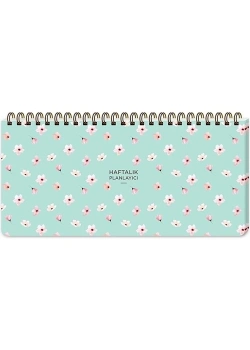 Keskin 13X27 Haftalık Planner Blok Spiralli Su Yeşili  830126-99