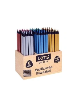 Lets Metalik Jumbo Boya Kalemi Kahverengi