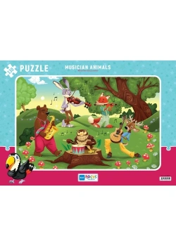 Blue Focus 130  Parça Puzzle Musıcıan Anımals Müzisyen Hayvanlar Mavi Lale