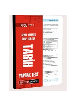 Pegem Kpss 2023 Gy Gk Tarih Yaprak Test