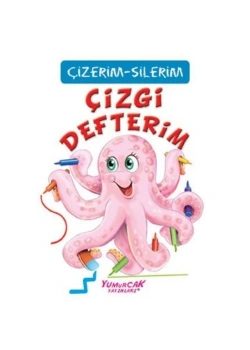 Çiz Sil Çizgi Defterim   Kalem Hediyeli    Yumurcak