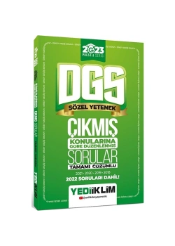 Dgs 2023 Sözel 2018-2022 Çıkmış Çözümlü Sorular  Yediiklim