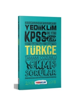 Kpss 2008-2018 Türkçe Çıkmış Sorular 2019   Yediiklim