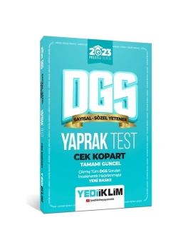 Dgs 2023 Sayısal Sözel Yaprak Test  Yediiklim