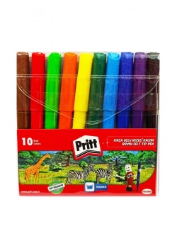 Pritt 10 Lu Fırça Uçlu Yıkanabilir Keçeli Kalem