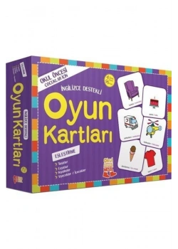 Okul Öncesi İngilizce Destekli Oyun Kartları Set Eşleştirme