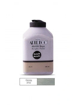 Lisans Artdeco Metalik Akrilik Boya 500Ml Gümüş