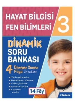 Tudem 3.Sınıf Hayat Bilgisi Fen Bilimleri Dinamik Soru Bankası