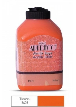 Lisans Artdeco Akrilik Boya 500 Ml Turuncu Lv-Y-070L-3603