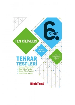 Bloktest 6.Sınıf Fen Bilgisi Tekrar Testleri
