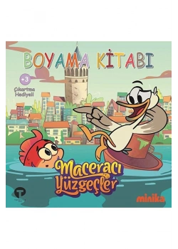 Maceracı Yüzgeçler Çıkartma Hediyeli Boyama Kitabı 3 Minika