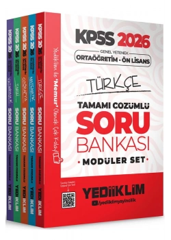 Kpss 2026 Gy Ortaöğretim Önlisans Çözümlü Soru Bankası Modüler Set 5 Li