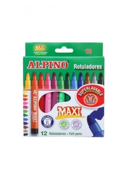 Alpino Maxi Keçeli Kalem 12 Renk Karton Ambalaj Ar-06