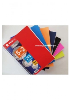 Tigra A4 5+2 7 Konulu Ayraçlı 175 Yaprak Defter Td-52175