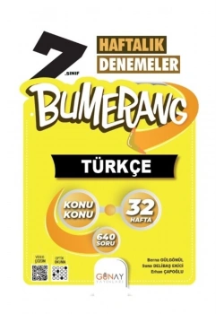 Günay 7.Sınıf Türkçe 32 Haftalık Denemeler Bumerang