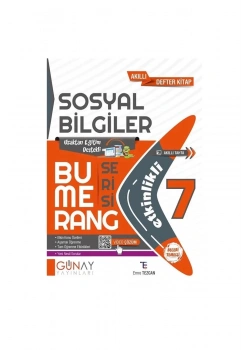 Günay 7.Sınıf Bumerang Sosyal Bilgiler Etkinlikli Akıllı Defter Kitap