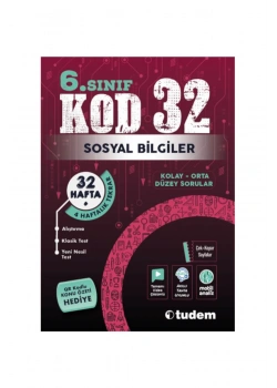 Tudem 6.Sınıf Sosyal Bilgiler Kolay Orta Düzey Sorular Kod 32