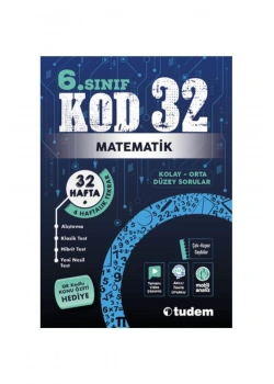 Tudem 6.Sınıf Matematik Kolay Orta Düzey Sorular Kod 32