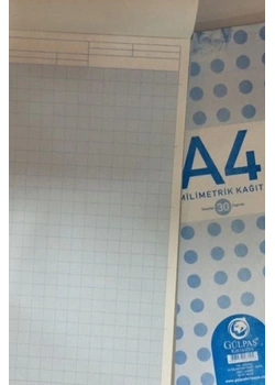 Gülpaş Milimetrik Blok A4 Mavi-Kırmızı 145