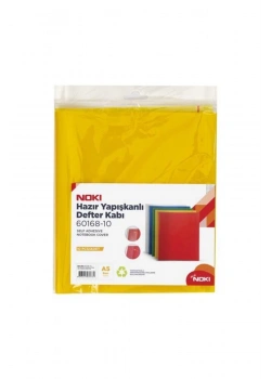 Noki Hazır Yapışkanlı Defter Kabı Sarı A4  Kod:60163-10