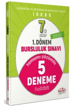 Editör 7.Sınıf 1.Dönem Bursluluk Sınavı 5 Deneme