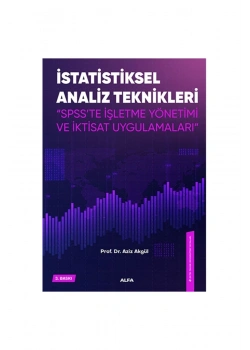 İstati̇Ksel Anali̇Z Tekni̇Kleri̇ Prf Dr.Azi̇Z Akgül Alfa Basım