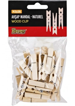 Brons Ahşap Mandal Naturel Br-906