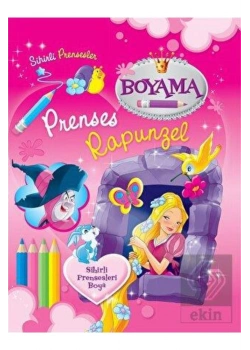 Sihirli Prensesler Prenses Rapunzel Boyama Parıltı