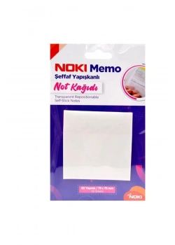 Noki Memo Yapışkanlı Not Kağıdı Postit 75X75 Şeffaf Transparan 50 Yp  12300