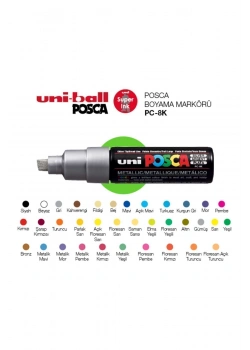 Uni Posca 8.0 Su Bazlı Poster Markörü Mavi Pc-8K