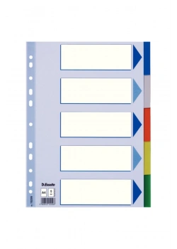 Esselte Seperatör A4 5 Renkli Asorti 15259