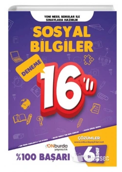 Onburda 5.Sınıf Sosyal Bilgiler 16 Deneme