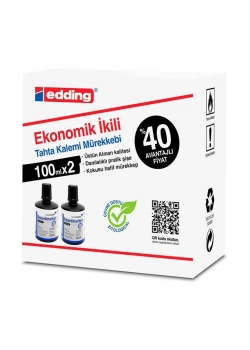 Eddıng Mürekkep 100 Ml Damlalıklı Dolum Siyah 2 Li