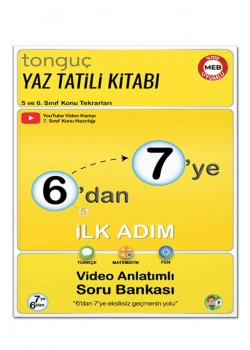 Tonguç 6 dan 7 ye Yaz Tatili Kitabı İlkadım Video Anlatımlı Soru Bankası