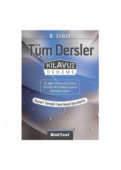 Bloktest 8.Sınıf Tüm Dersler Kılavuz Deneme