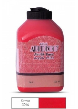 Lisans Artdeco Akrilik Boya 500 Ml Kırmızı Lv-Y-070L-3016