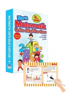 Martı 3.Sınıf Matematik Ünite Kartları Kutulu Yaz Sil Kalemli