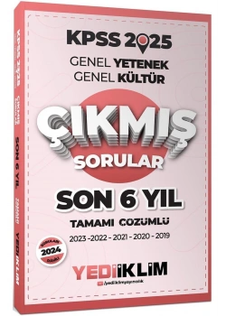 2025 Kpss Gy Gk 2019-2024 Son 6 Yıl Çıkmış Çözümlü Sorular Yediiklim