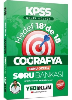 Kpss Gk Coğrafya Konu Özetli Soru Bankası Hedef 18 De 18 Yediiklim